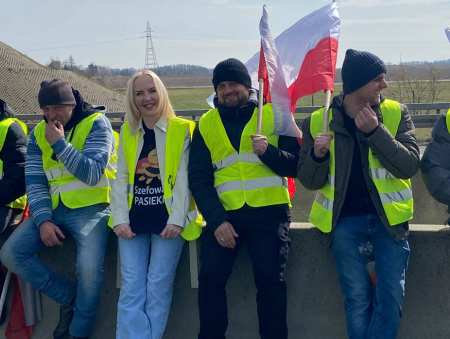Rolniczy protest w Przybyszowie
