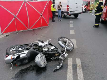 Motocyklista zginął na drodze