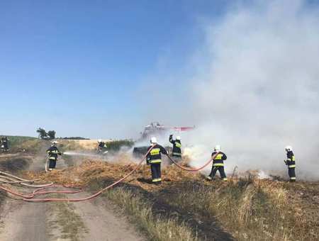 31 hektarów zboża spłonęło w pożarze