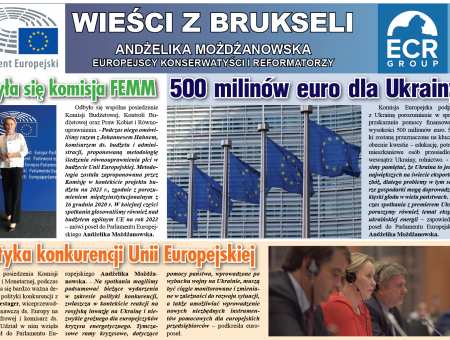 500 milinów euro dla Ukrainy